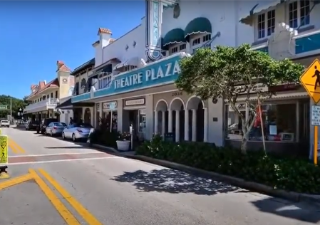 Downtown theatre plaza